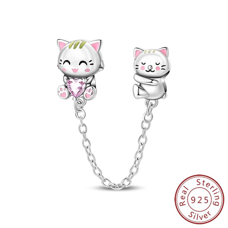 S Copper Charms Pendant Capybara Sausage Dog Animal Safety Chain Beads Fit Original Bracelet Women Jewelry