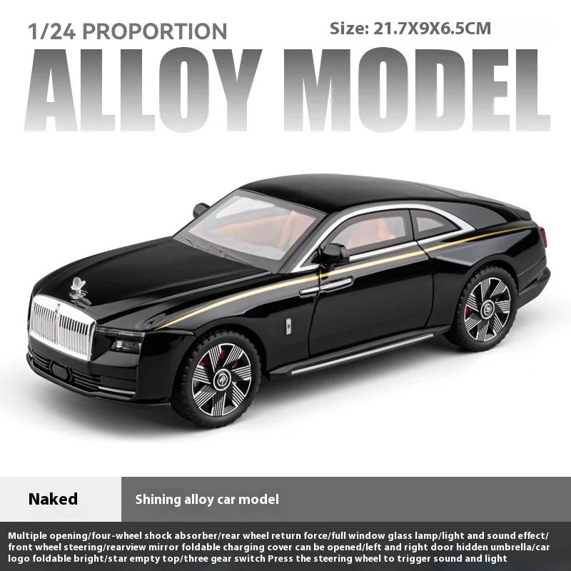 

1:24 Rolls Royce Spectre Coupe Sport Car Alloy Diecast Car Model Collection Of Hobbies And High Simulation Quality Decoration чорний