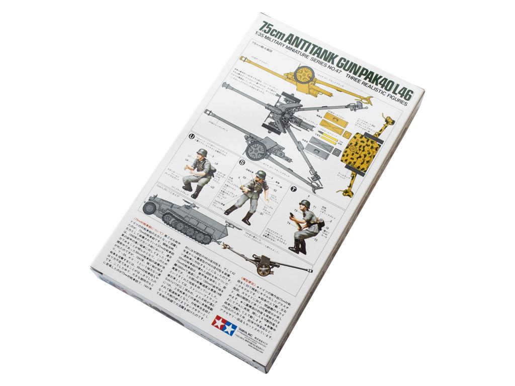 Tamiya 1/35 Military Miniature Series No. 47 German Army 75mm Anti-Tank Gun Plastic Model 35047