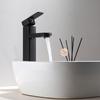 Tuqiu Black Bathroom Faucet Stainless Steel  Bathroom Basin Faucet Cold  Hot Water Basin Mixer Sink Tap Deck Mounted Wash Tap