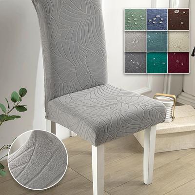 Waterproof Chair Cover for Dining Room Stretchy Jacquard Chair Seat Backrest Cover Banquet Wedding Chair Cover