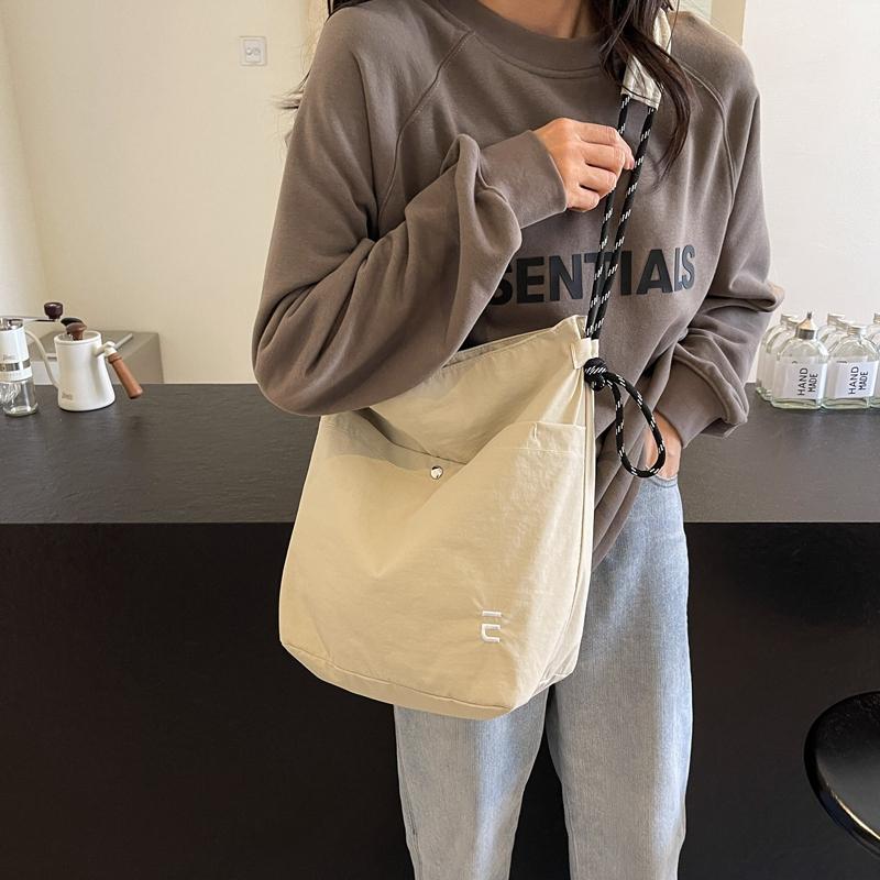 Холщовая сумка Женская сумка через плечо большой вместимости Сумка для покупок — фото 6