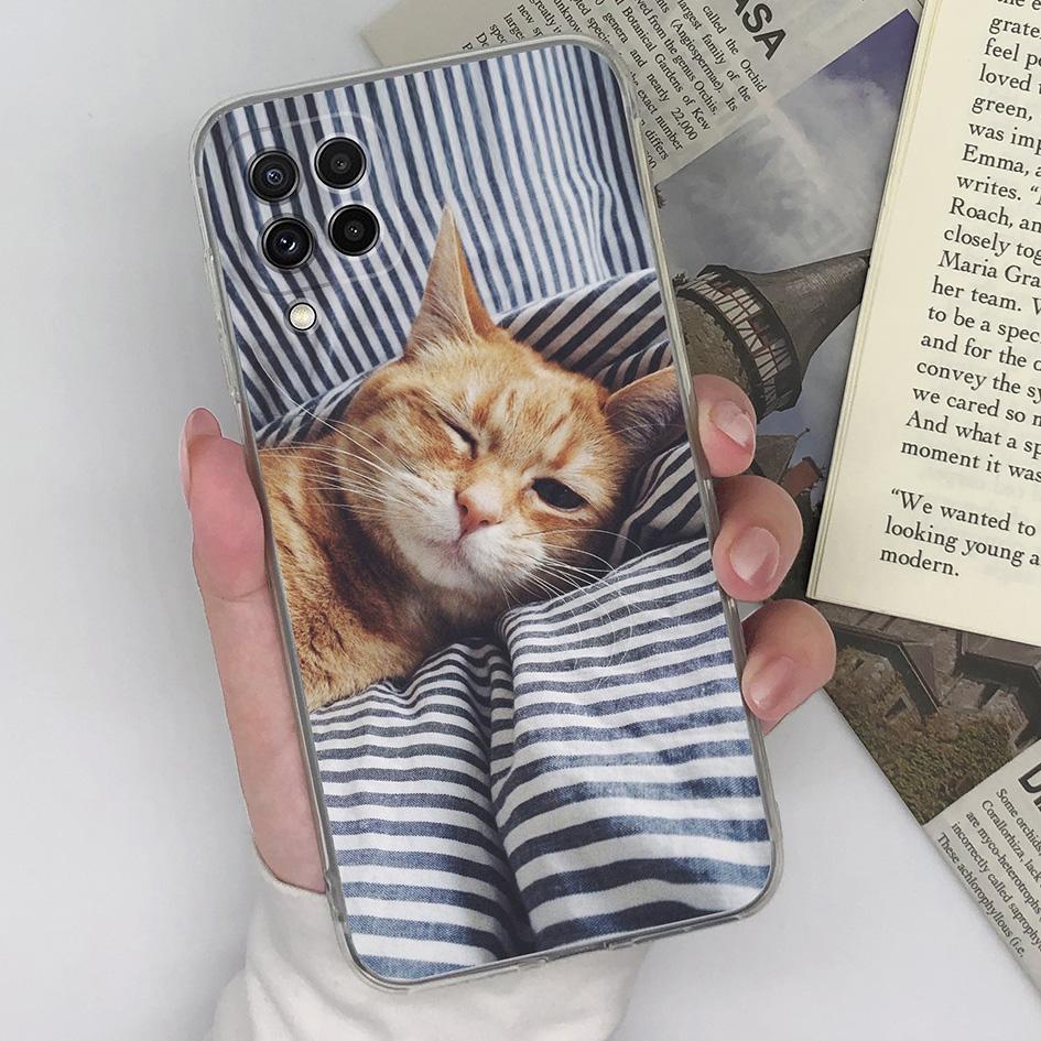 Phone Case For Samsung Galaxy A22 4G 5G Cover Silicone Transparent Fashion Love Heart Butterfly Protective For Samsung A 22 Capa