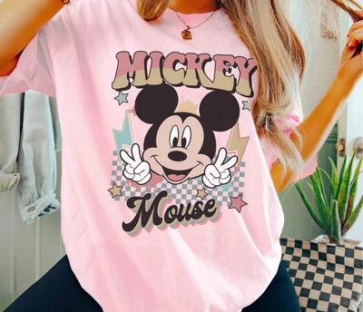 Vintage Disney Mickey Mouse T Shirt Women Men Oversized Cotton Short Sleeve Y2k Streetwear Sweater Graphic Tee Winter New Tops