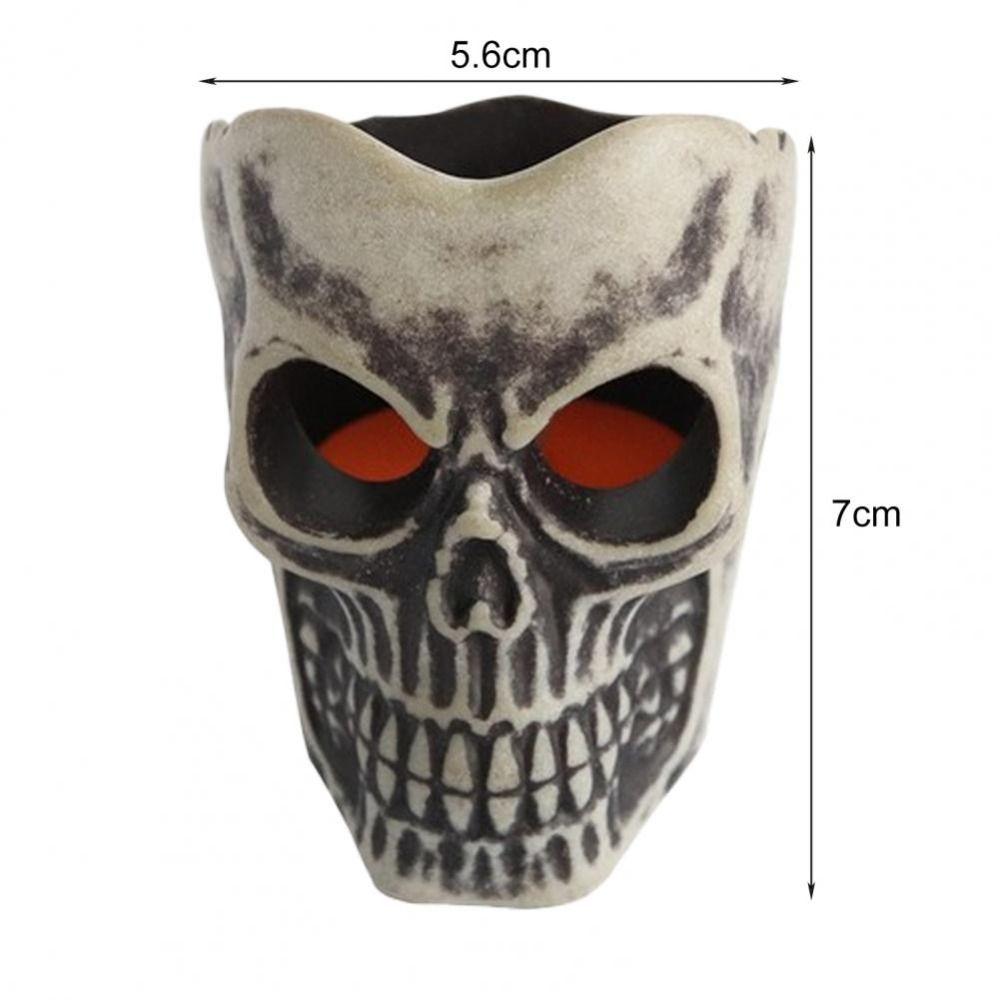 Horror Skull Head Candle Lamp Glow Ghost Lamp Ornament Desktop Decor Skull Head Night Light  KTV