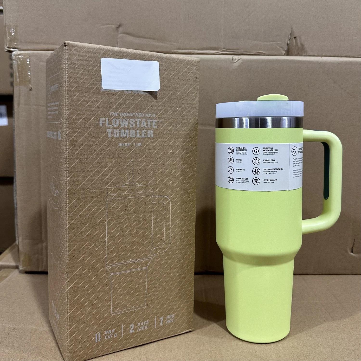 

Термокружка для кофе с трубочкой из нержавеющей стали с вакуумной изоляцией, 40 унций, термокружка для путешествий со льдом для рождественских подарков на открытом воздухе 40OZ