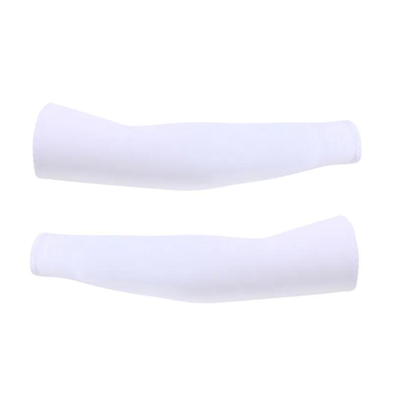 

Ready Stocked 1Pair Sun Protection Arm Covers Cooling Ice Silk Sleeves for Running Cycling Outdoor Sports, 24 ColorsHot Sell білий