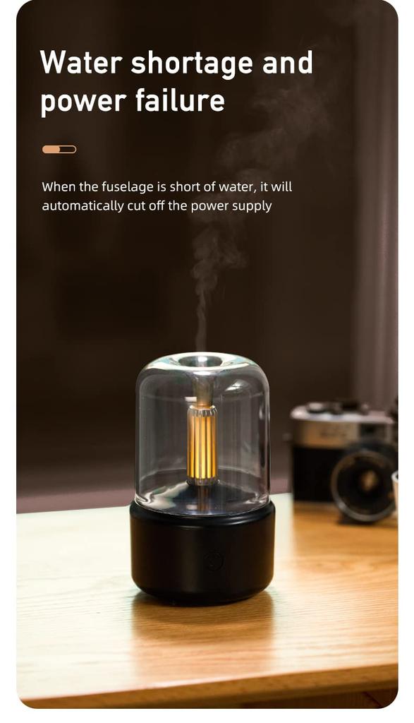 Cywinfow Aroma Lamp Night Light, Essential Oil Diffuser, Atomizing, Low Noise Operation, Automatic Power Shut-off Function, DIY Design Possible, Indir