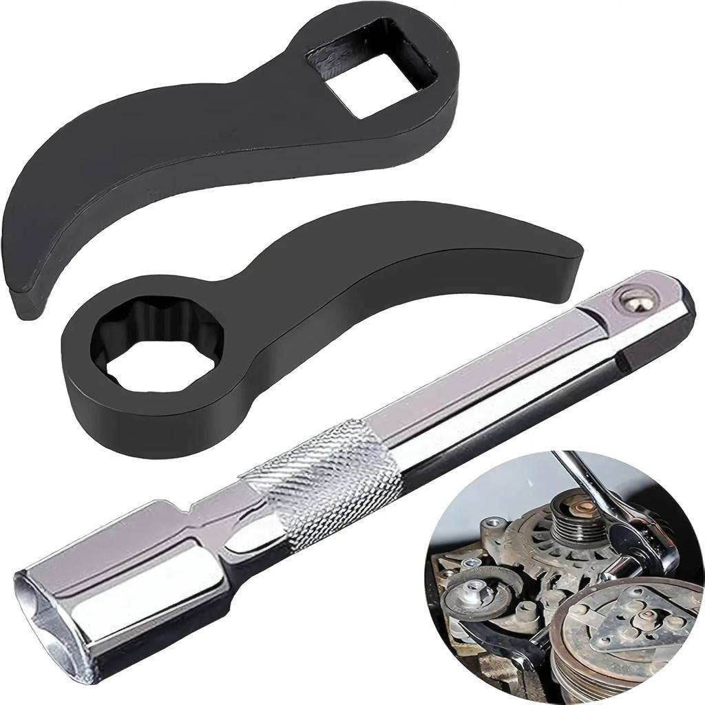 Angle Type Half Axle Disassembly Tool,Drive Pry Bar Adapter Used for Open-end Wrenches,Disassembling Axles Repair Tool