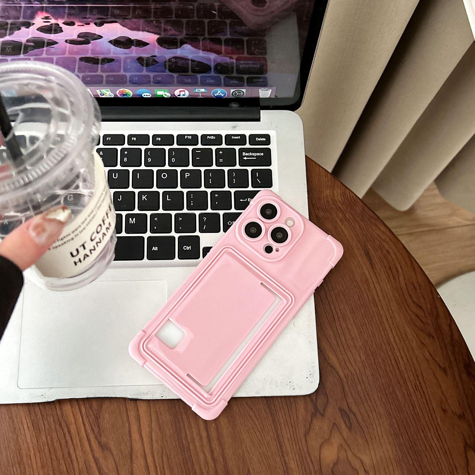 

Вставка карты подходит для iPhone 16. Чехол для телефона простой и элегантный. Apple 15 или RMAX имеет четыре угла, которые являются противоударными iPhone11Promax розовый