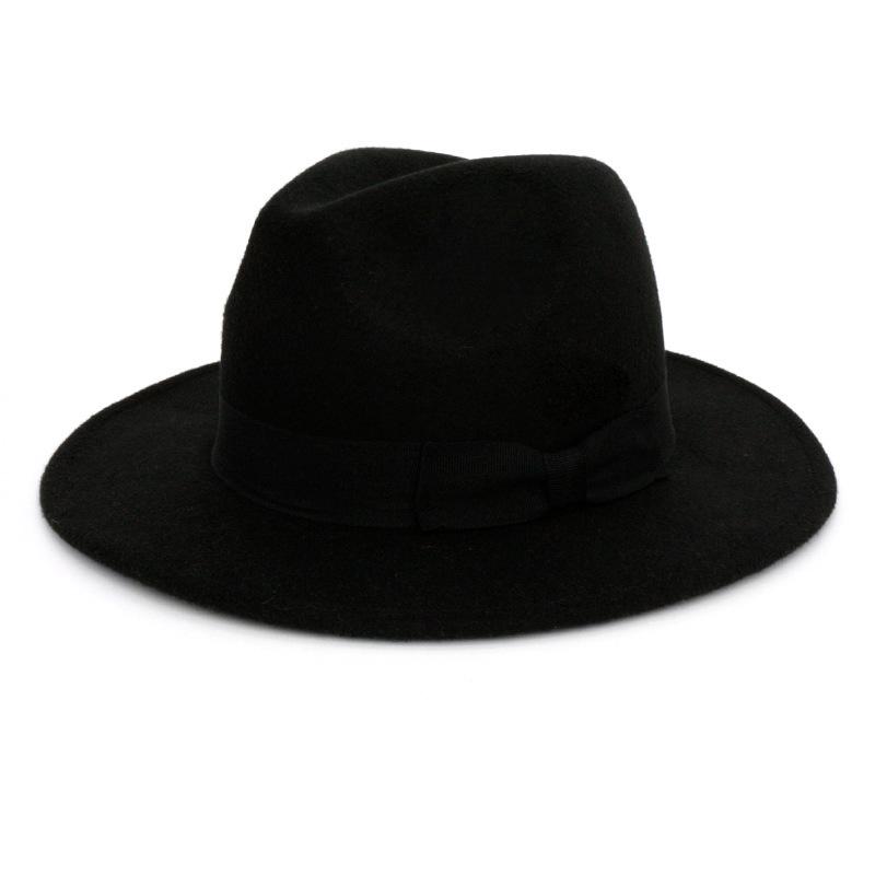 

British jazz hat autumn and winter big eaves hat fashion square strap woolen hat men s and women s cashmere felt hat