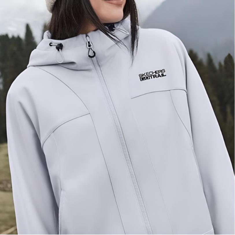 Skechers Outdoor Series Hooded Long Sleeve Breathable Solid Jacket Women jackets P325W103-00FW