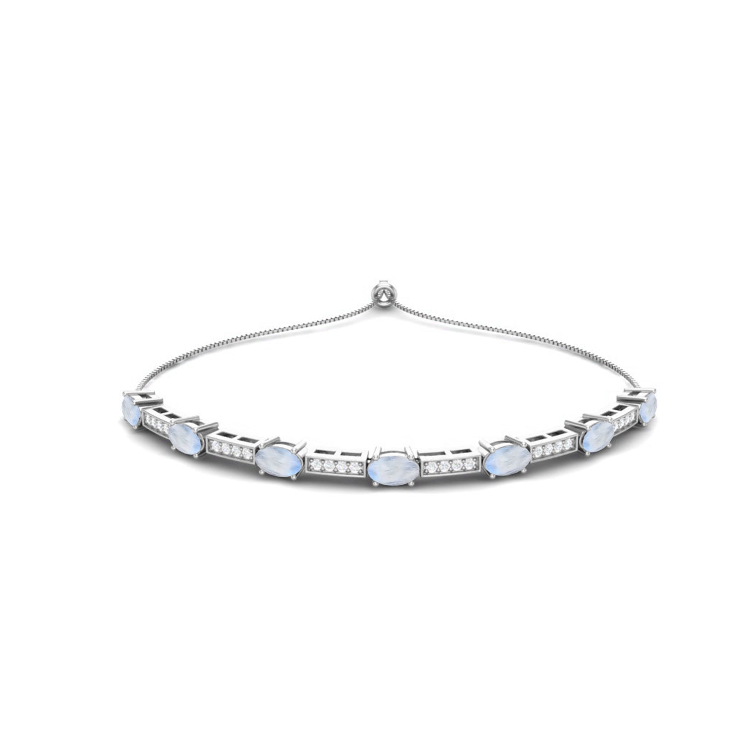 

Moonstone Tennis Bracelet -925 Sterling Silver