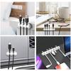 USB Cable Holder Cord Organizer Wire Management Ties Clip Self Adhesive Winder for Desktop Mouse Keyboard Headset for iPhone