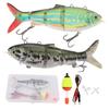 Electric Fishing Bait USB Rechargeable Multi Jointed Lifelike LED Electric Lure for Freshwater