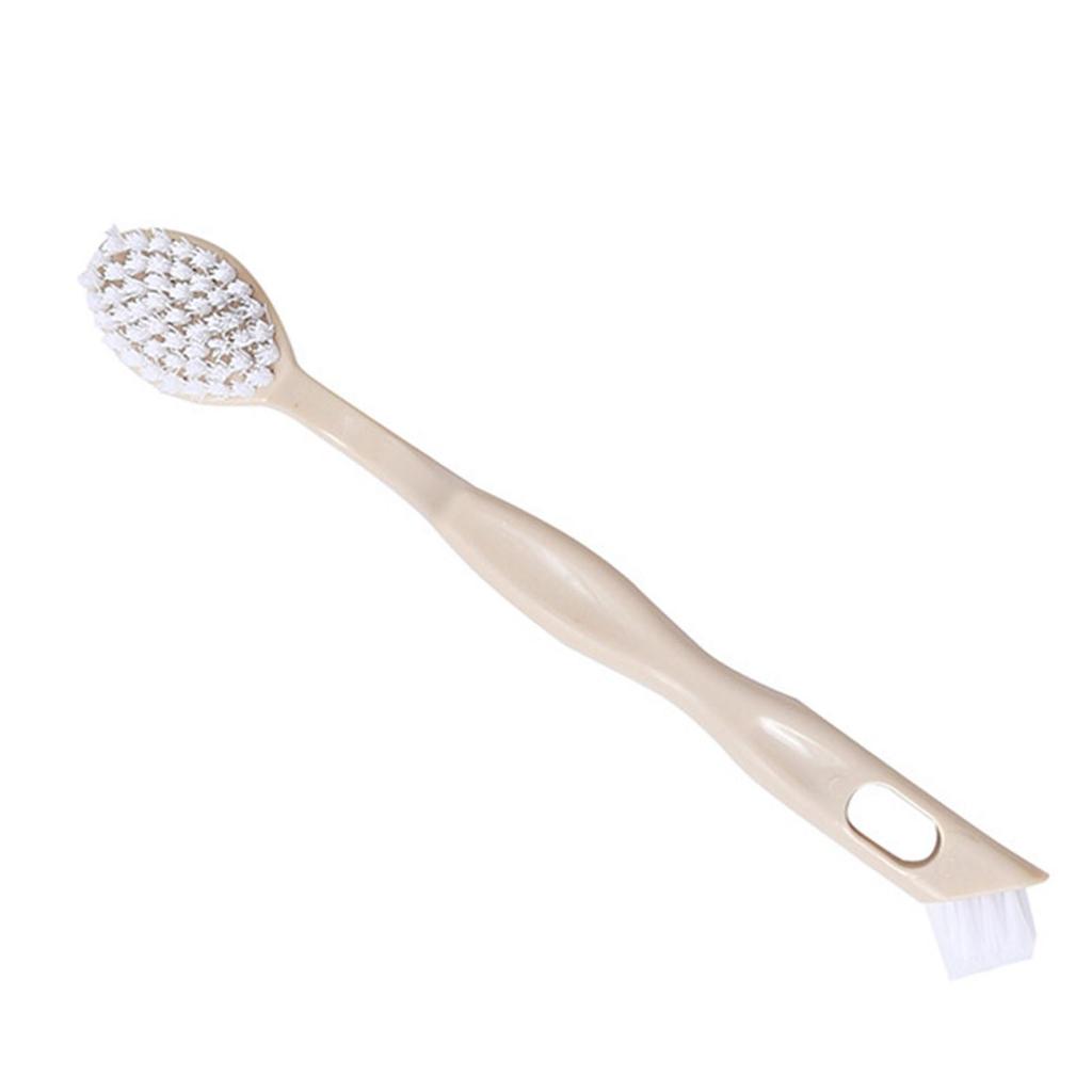 Dual Head Shoe Brush   Handle Cleaning Brush Soft   Hanging Hole Plastic Comfortable Grip Shoe Scruber