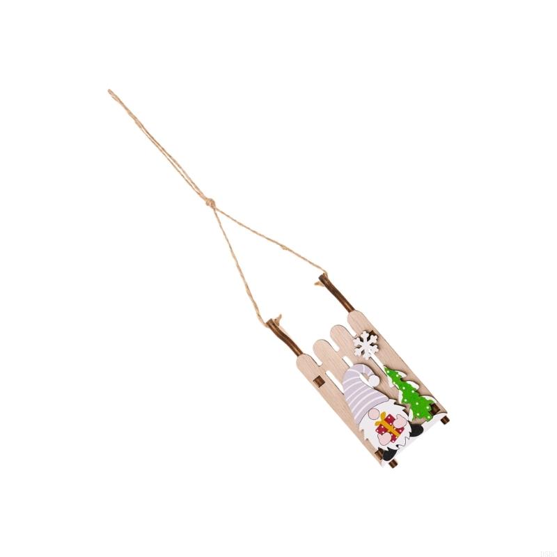 Handmade Christmas Sled Ornament Indoor Outdoor Festival Display Accessory