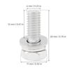 10 Pcs 304 Stainless Steel M8 X 30mm Hex Bolt Set, Fully Threaded Hex Screws with Flat Washer, Spring Washer and Matching Nuts
