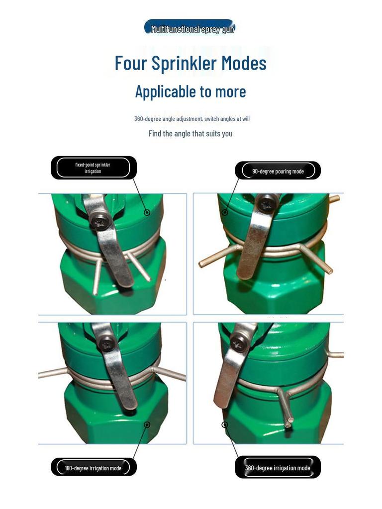 360° Rotating Agricultural Garden Sprinkler for Farmland Irrigation and Atomization