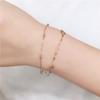 Rose Gold-Plated Purple Gold Fashion Double-Layer Japanese Character Bracelet Women'S Personalized Bracelet