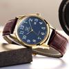 Men's Business Watch Arabic Numerals Leather Band Waterproof Calendar Display Luminous