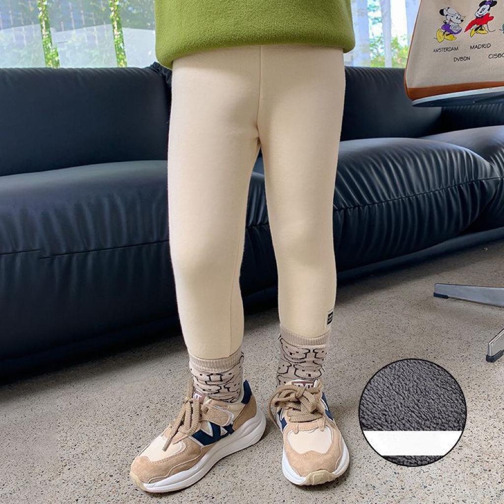 Autumn Winter Girls Leggings Baby Plush Pants Kids Thermal Pants Children Fashion Korean Version Trousers Casual Bottoms
