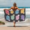 Cute Lamb Pattern Beach Towel, Contemporary Knit Microfiber Super Absorbent Quick Dry for Summer Pool Beach Travel Fun