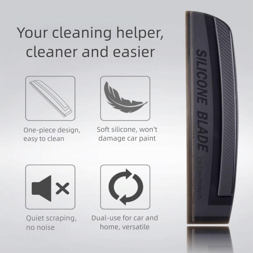 Quiet Silicone Water Wiper Flexible Windshield Water Remover Car Washing Squeegee  Auto Detailing