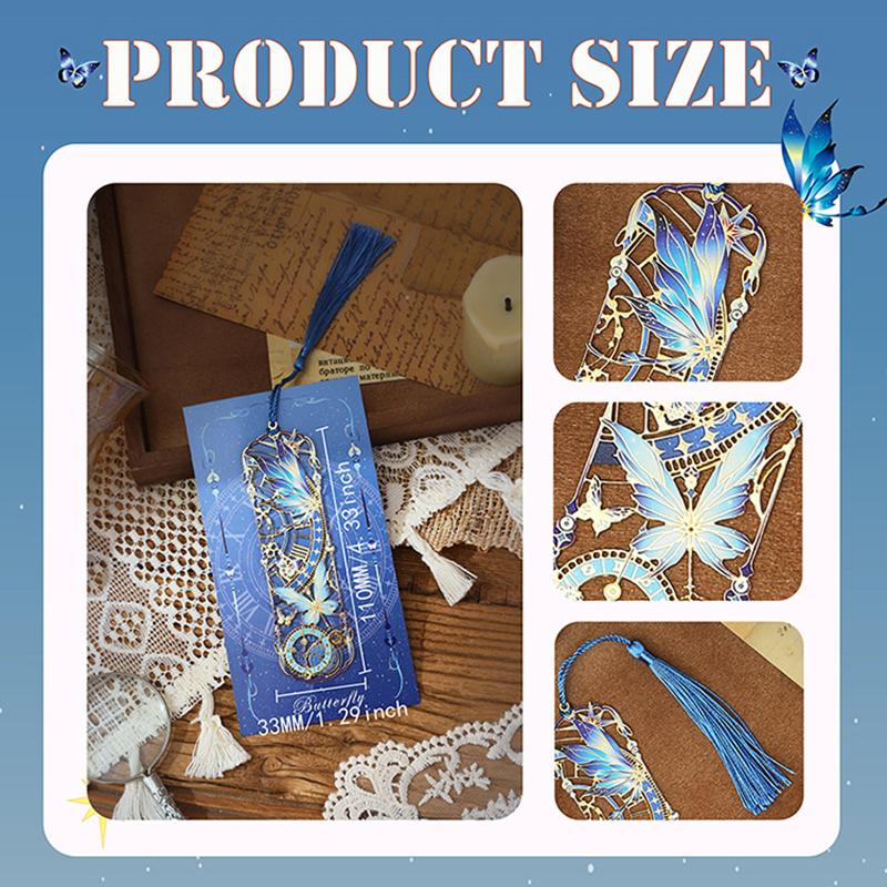 Κινέζικο Στυλ Φούντα Κοίλη Πεταλούδα Μεταλλικό Σελιδοδείκτης Δώρο Για Φοιτητές Δασκάλους Κλιπ Σελίδας Ανάγνωσης Σελιδοδείκτες Βιβλία Αξεσουάρ