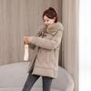 Women's clothing velvet thickened pie overcomes women's medium and long winter new big fur collar slim and thin cotton jacket