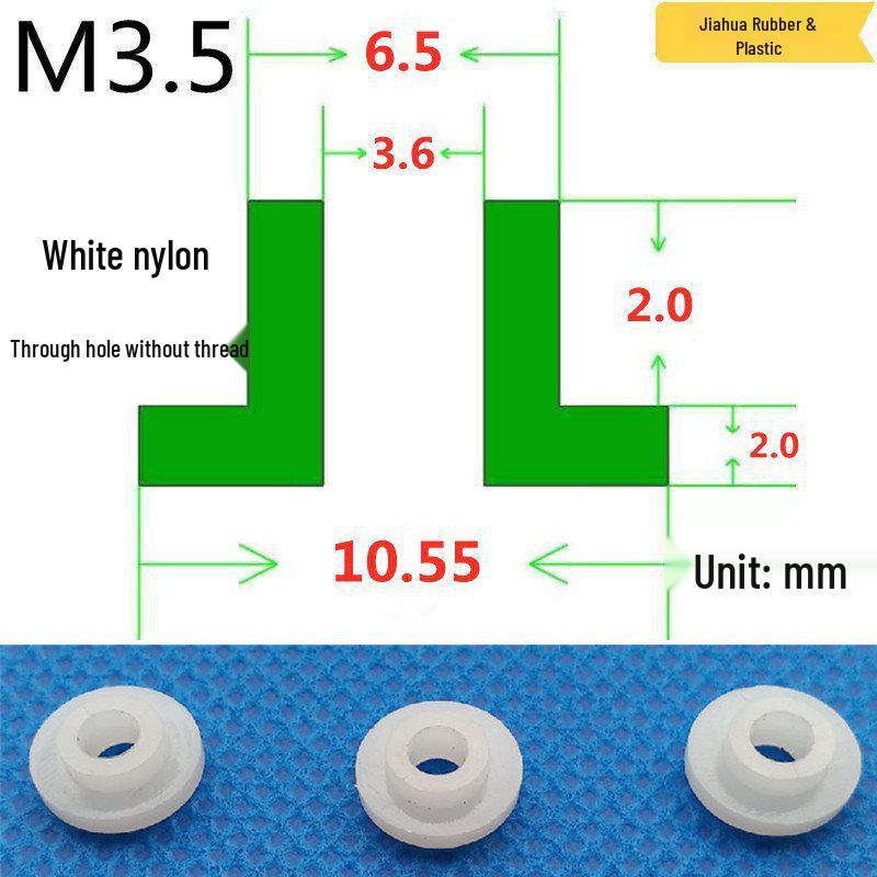 T-förmige Nylon-Dichtungsscheibe M3-M35 Gewinde Isolierabstandshalter