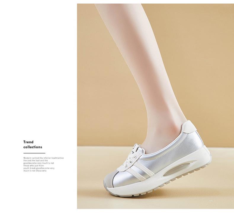 Damskie koreańskie buty do biegania inspirowane Forrestem Gumpem, zwiększające wzrost Q3606 - Wiosna 2025 Oddychające sneakersy casualowe