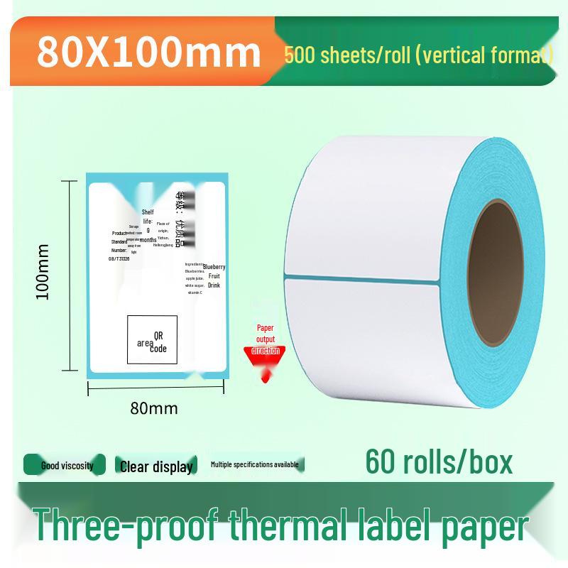 Waterproof Thermal Label Paper for Logistics, Retail, and Hospital Barcode Printing