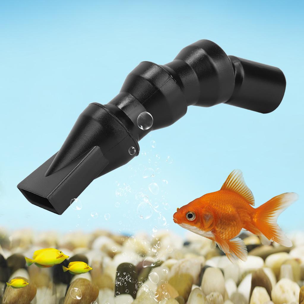 Plastic Aquarium Fish Tank Water Outlet Flat Duckbill 360 Degrees Rotating Nozzle Tackle