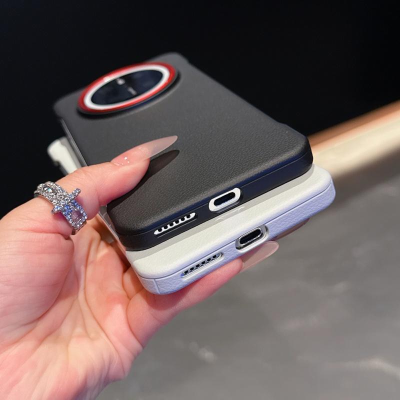 Frameless Case For Vivo X200 Pro Mini MagSafe Litchi Grain Leather Simulation Cover Ultra Thin Slim and Lightweight Shell Funda