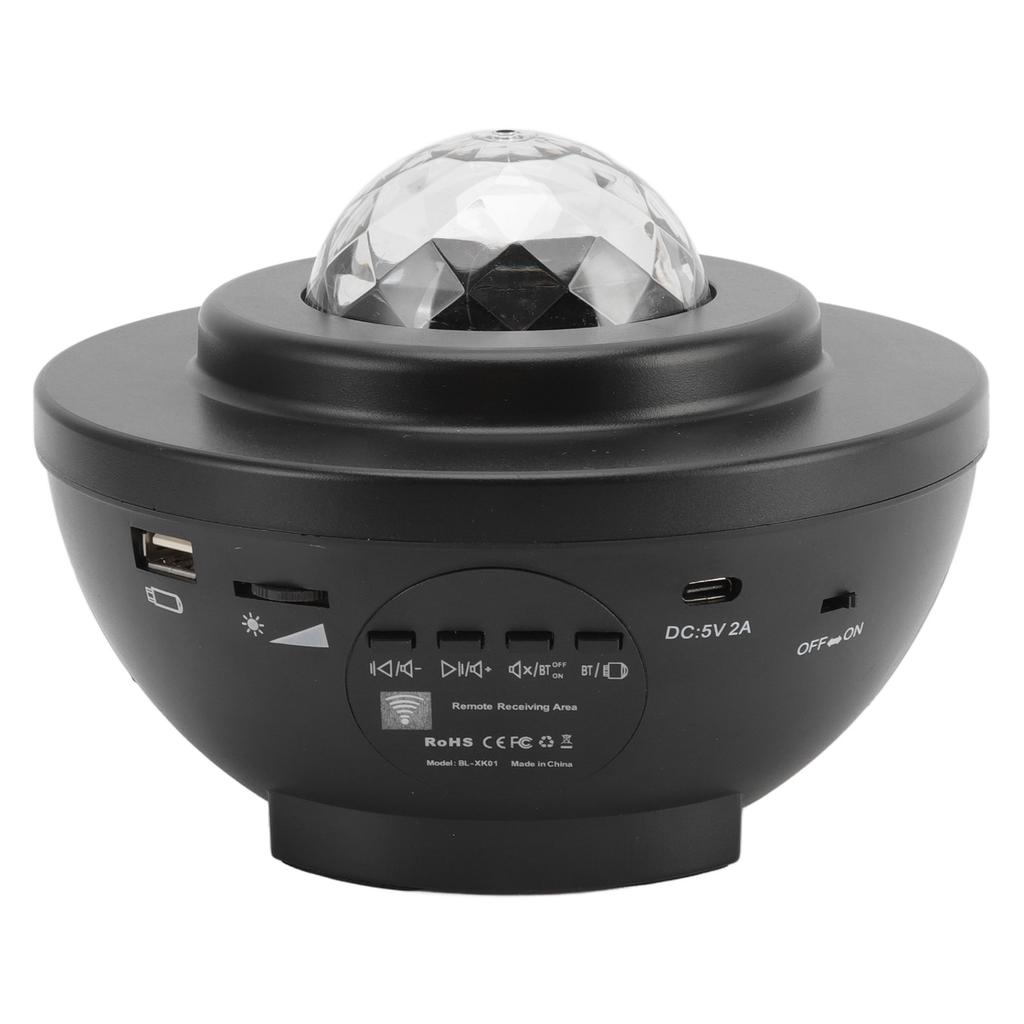 Star Projector Remote Control with Bluetooth Music Speaker USB Powered Galaxy Night Light for Party Birthday Gift Black