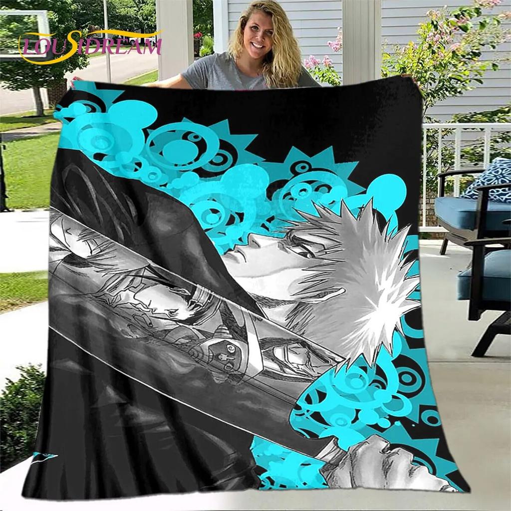 Japan Anime Bleach Cartoon Soft Plush Blanket,Flannel Blanket Throw Blanket for Living Room Bedroom Bed Sofa Picnic Cover Kids