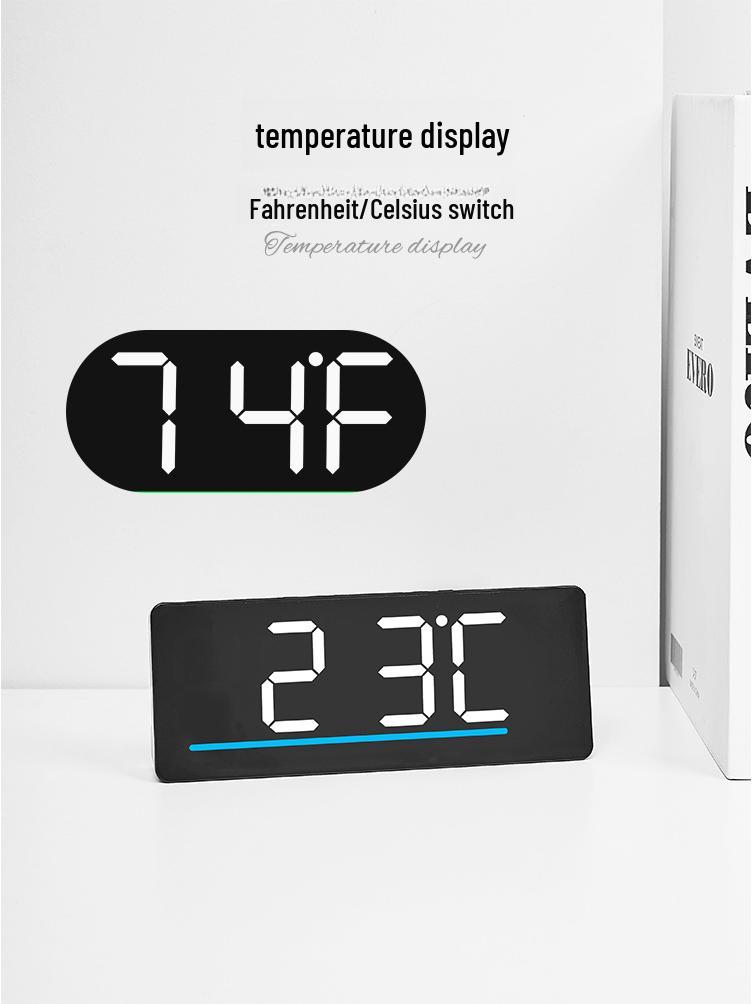 Multifunctional LED Alarm Clock: Cross-Border Digital, Silent Electronic Design for Children's Bedside 6676.