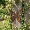 1/3 STKS Holle Dubbele Laag Roestige Vlinder Muurhanger Metalen Vlinder Beeld Tuin