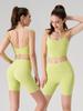 Women's Seamless Yoga Vest with Chest Pads - Soft, Glutinous, Square Neck, Beautiful Back Design