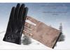Unisex Sheepskin Leather Motorcycle Gloves with Velvet Lining for Winter Warmth
