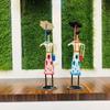 Set of 2 Metal Musician Standing Lady Decorative Showpiece Table Decor Home Decor Musician Tabletop Showpiece Gift Item Multicolour