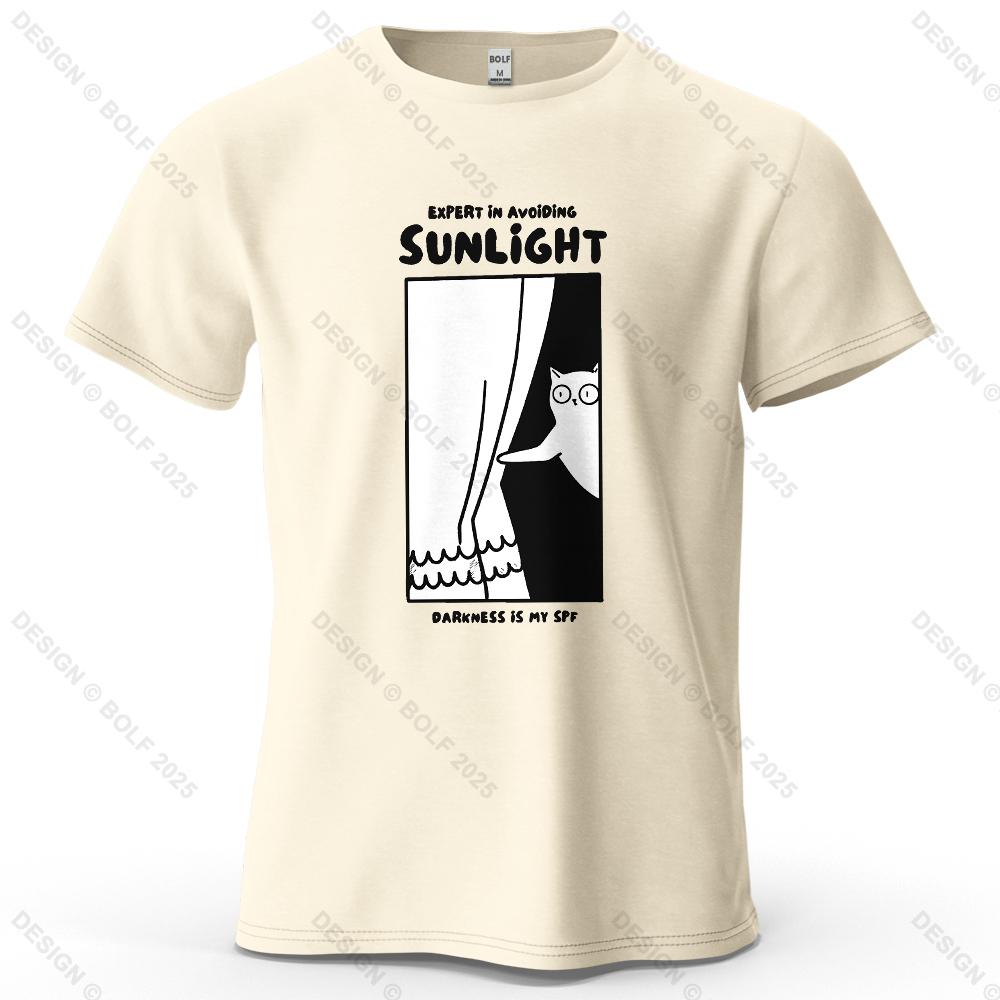 

Expert in Avoiding Sunlight Printed Men s T-Shirt 100% Cotton Oversized Humorous Graphic Tees for Women Tops Tees Streetwear 4XL
