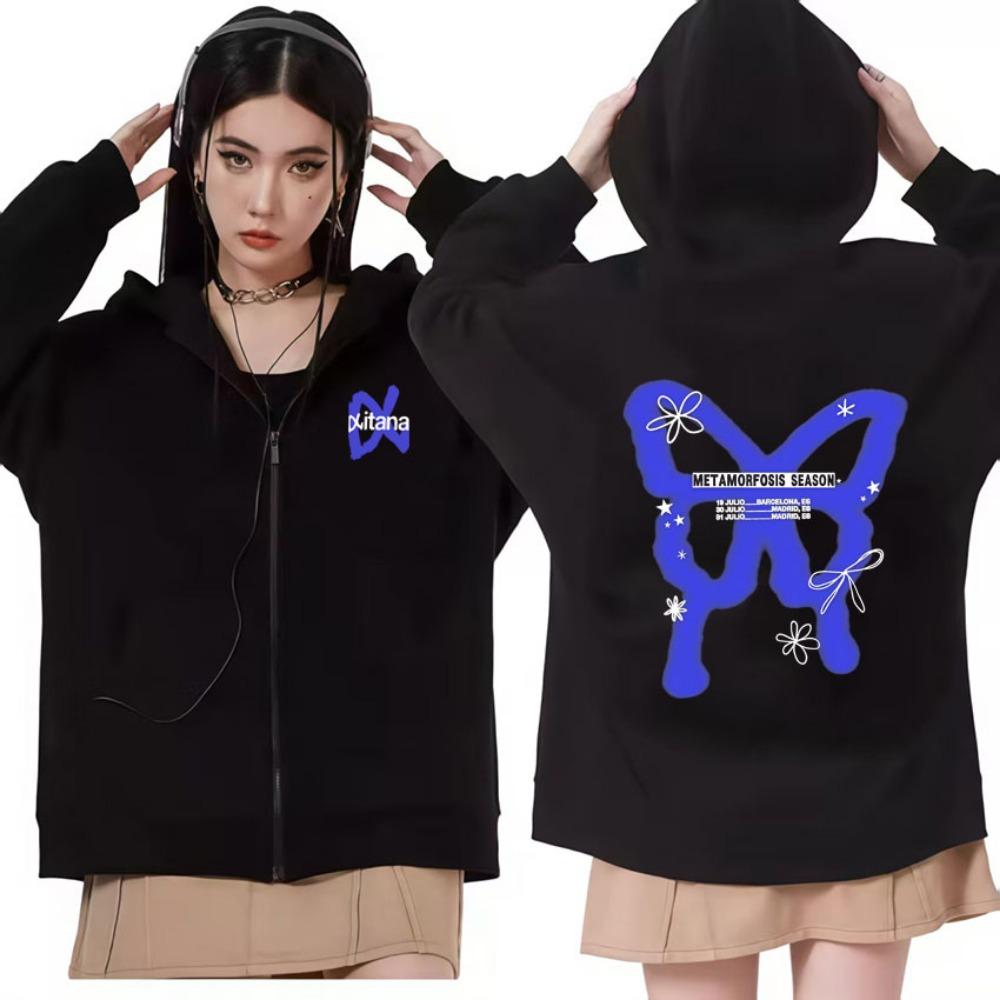 

Trendy Butterfly Aitana Graphics Hoodie Mens Gothic Harajuku Zip Up Sweatshirts Cozy Casual Bodywarmer High-quality Jackets Tops XXL