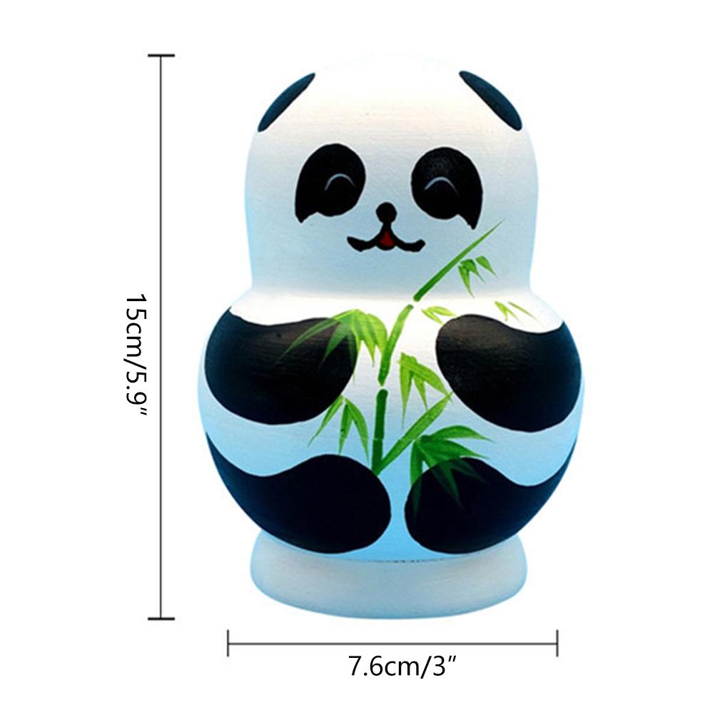 10 Layer Tiger Russian Nesting Dolls Toy Wooden Toys Cute Animal Pattern Wooden Nesting Toys