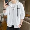 New coat men ins spring and autumn easy to take sports leisure brand hooded loose zipper cardigan hoodie