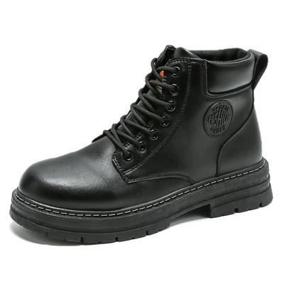 New Trend Men's Autumn Winter Work Boots Hightop Shoes Hightcut Male Students Spring Walking Casual Boots