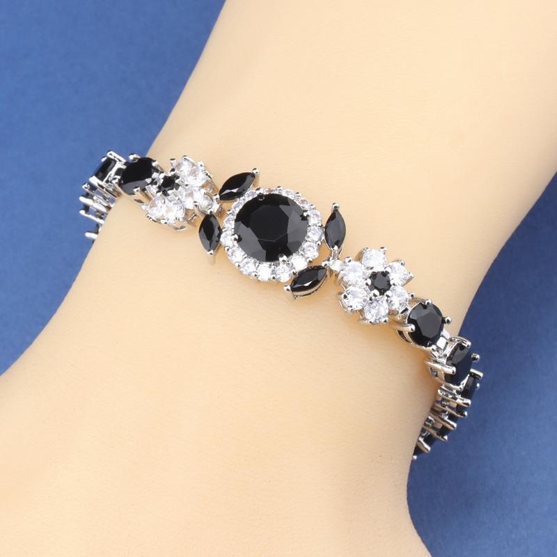 10-Colors   Dubai Bridal Jewelry Accessories Top Quality Red Garnet Wedding Italy Chain Link Bracelet For Women Gift