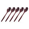 5Pcs Soup Spoon Smooth Surface Heat-Resistant Wood Grinding Polishing Table Spoon Kitchen Tool