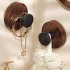 12pcs No-Drill Design Imitation Wood Door Hook Self-adhesive Key Holder Coat Hanger  Hanging Keys